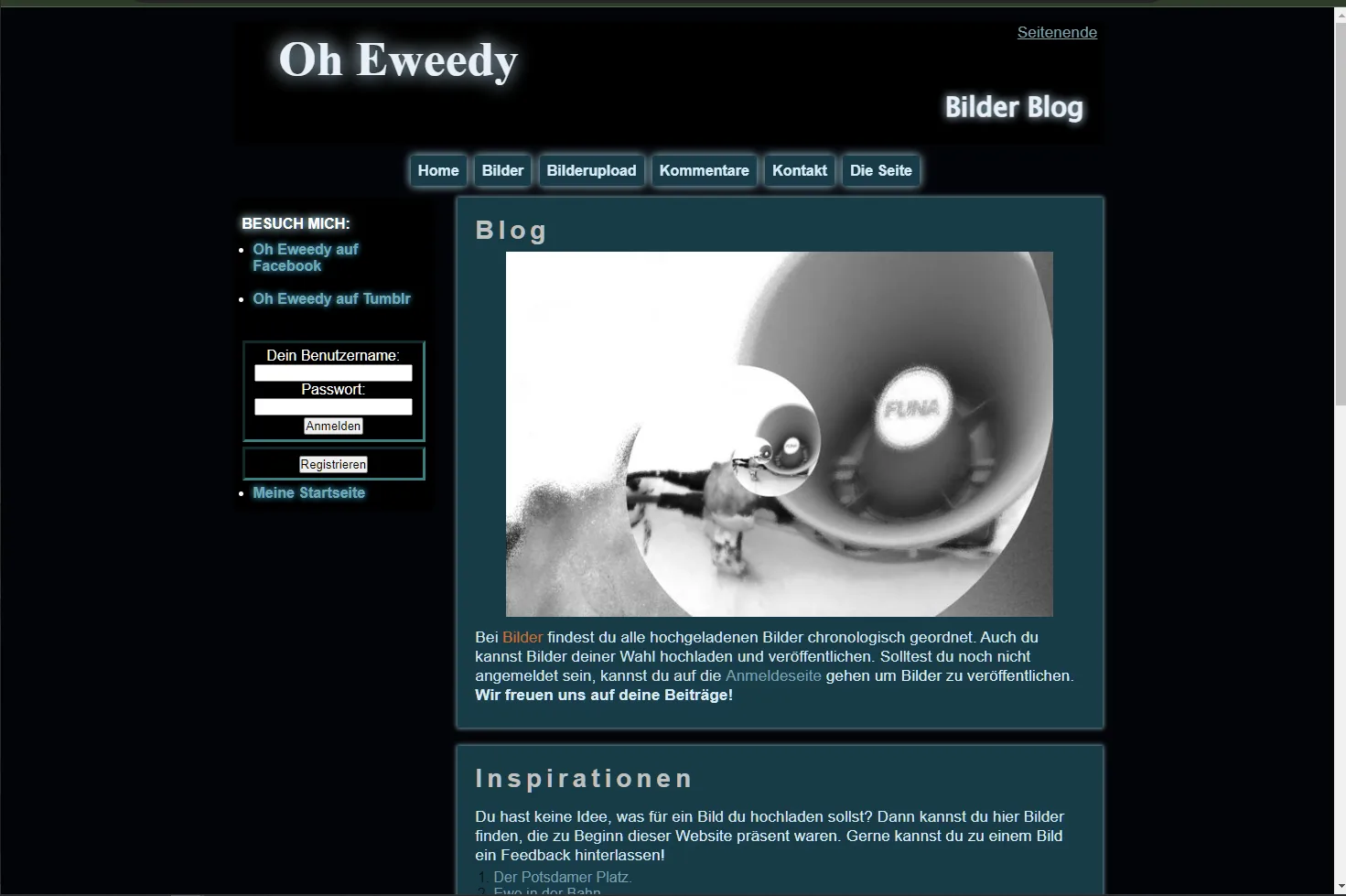 Screenshot: Oh Eweedy – Bilder Blog, March 2022